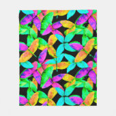 Neonscape-bladpatroon Fleece Deken (Voorkant)