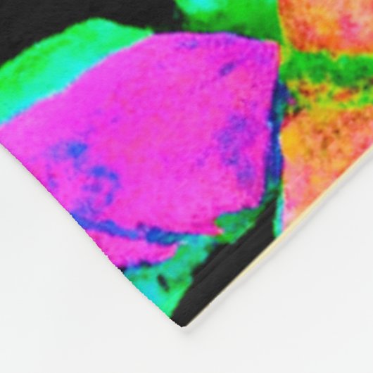 Neonscape-bladpatroon Fleece Deken (Hoek)