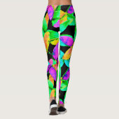 Neonscape-bladpatroon Leggings (Achterkant)