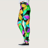 Neonscape-bladpatroon Leggings (Links)