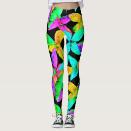 Neonscape-bladpatroon Leggings