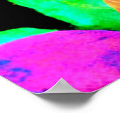 Neonscape-bladpatroon Poster (Hoek)