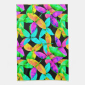 Neonscape-bladpatroon Theedoek (Verticaal)