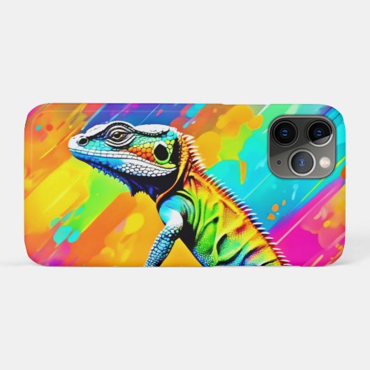 Neonschaal Hagedis Case-Mate iPhone Case (Achterkant (horizontaal))