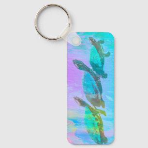 Neonschildpad Sleutelhanger