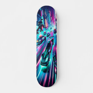 "Neonsnelheid: cyberpunk achtervolging Persoonlijk Skateboard
