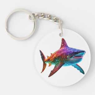 neonspectrumhaai sleutelhanger