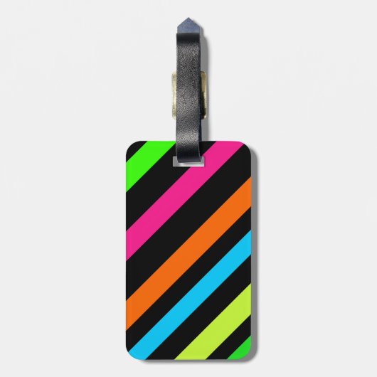 Neonstrepen Bagagelabel (Achterkant verticaal)