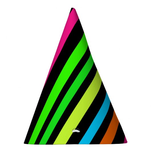 Neonstrepen Feesthoedjes (Rechts)