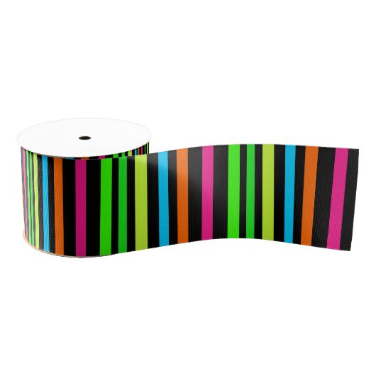 Neonstrepen Grosgrain Lint (Spoel)