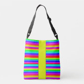 Neonstrips van de Funky Kleur Crossbody Tas (Achterkant)
