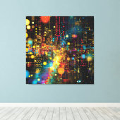 Neonsynthese Canvas Afdruk (Insitu (Houten vloer))