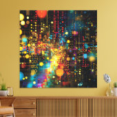 Neonsynthese Canvas Afdruk (Insitu (Woonkamer))