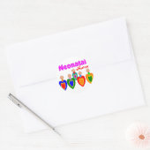 Neontale zure Schattige Baby grafische kaart Ronde Sticker (Envelop)