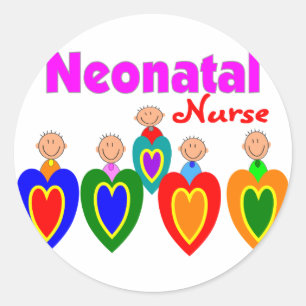 Neontale zure Schattige Baby grafische kaart Ronde Sticker
