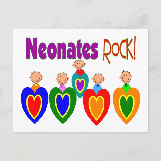 Neontale zuster Gifts "Neonates ROCK" Briefkaart (Voorkant)