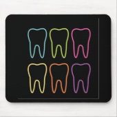 Neontandafbeelding voor tandarts muismat (Voorkant)