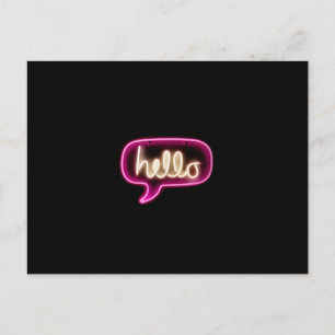 neonteken hallo briefkaart