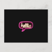 neonteken hallo briefkaart (Voorkant)