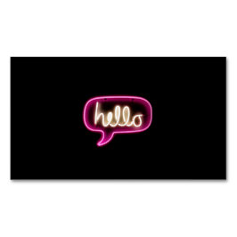 neonteken hallo magnetisch visitekaartje