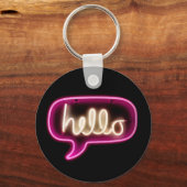 neonteken hallo sleutelhanger (Voorkant)