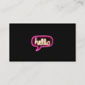 neonteken hallo visitekaartje (Voorkant)