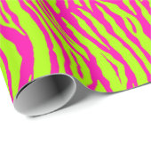 neontijgerbont groen en roze patroon cadeaupapier (Rol Hoek)