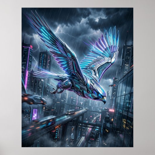 Neonvalk Hemelweg Storm Poster (Voorkant)