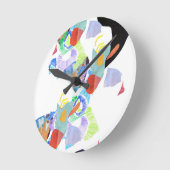 Neonverf breekt schimmelkunst ronde klok (Hoek)