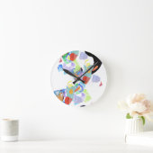 Neonverf breekt schimmelkunst ronde klok (Huis)