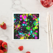Neonverf glans verjaardag servet (Insitu)