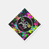 Neonverf gloed verjaardag servet (Hoek)