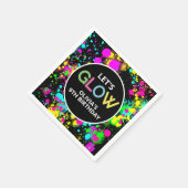 Neonverf gloed verjaardag servet (Hoek)