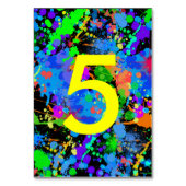 Neonverf Splatter, Tafelnummer Kaarten (Achterkant)