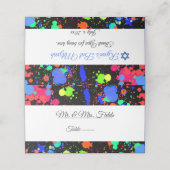 Neonverfspatten, Bat Mitzvah davidster Plaatskaartje (Buitenkant ongevouwen)