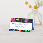 Neonverfspatten, Bat Mitzvah davidster Plaatskaartje (Achterkant)