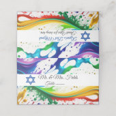 Neonverfspatten, Bat Mitzvah Ster van David Plaatskaartje (Buitenkant ongevouwen)