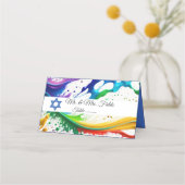 Neonverfspatten, Bat Mitzvah Ster van David Plaatskaartje (Voorkant)