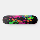 Neonverfspatten Druppel Abstracte Straatkunst Persoonlijk Skateboard (Horizontaal)