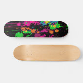 Neonverfspatten Druppel Abstracte Straatkunst Persoonlijk Skateboard (Horizontaal)