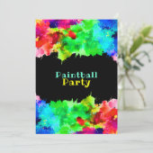 Neonverfspatten, Paintballfeest Kaart (Staand voorkant)