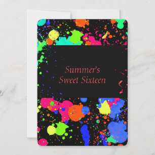 Neonverfspatten, Sweet Sixteen uitnodiging