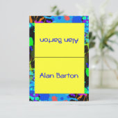 Neonverfspatten Tafelplaatskaarten Kaart (Staand voorkant)