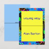 Neonverfspatten Tafelplaatskaarten Kaart (Voorkant / Achterkant)