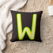 Neonverlichting letter W Kussen (Deken)