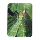 Neonverlichting op de corridor van de luchthaven O Magneet (Verticaal)