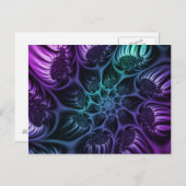 Neonverlichting spiraal briefkaart (Voorkant / Achterkant)