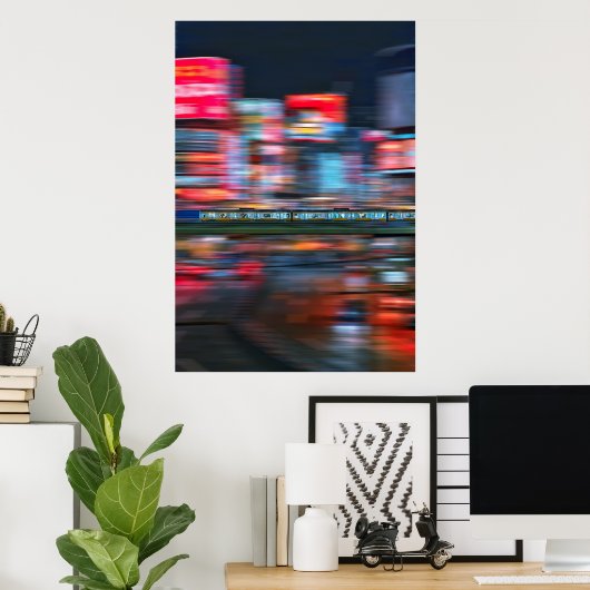 Neonverlichting van het Poster van Kabukicho (2L) (Thuiskantoor)