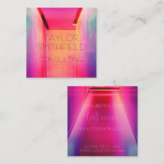 neonverlichting visitekaartje (Voorkant / Achterkant)