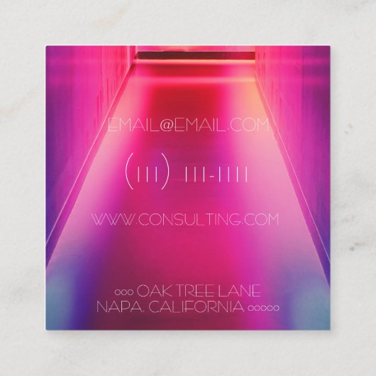 neonverlichting visitekaartje (Achterkant)